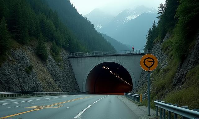 Einfahrt Gotthardtunnel